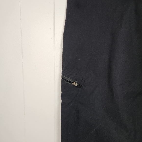Eddie Bauer Black Nylon Cropped Capri Pants Hiking Outdoors Mid Rise Stretch 8 - Picture 4 of 10